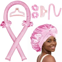 Ensemble de fer à friser sans chaleur, capuchon de nuit, ensemble de rouleaux de cheveux, bigoudis paresseux, bandeau, rouleaux de poils, brosse à poils, outils de coiffure 3