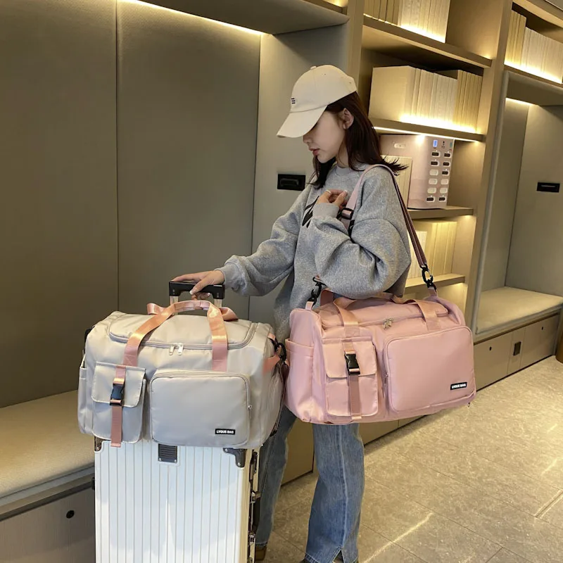 Dry Wet Separation Waterproof Weekender Overnight Short Trip Sports Gym Backpack Yoga Duffel Travel Bag Handbag Crossbody
