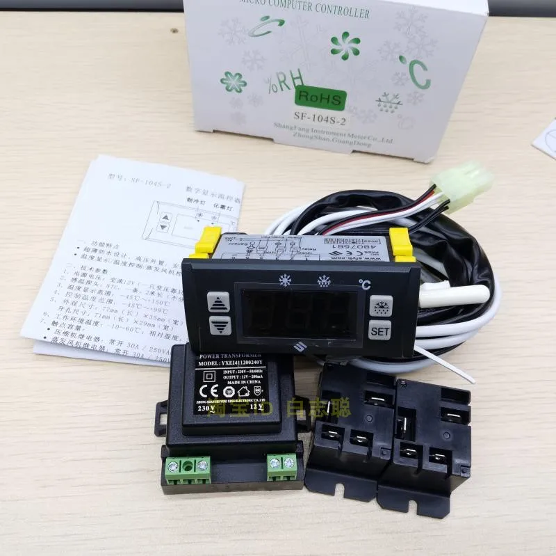

SF-104S-2 Cold Storage Electronic Temperature Controller Adjustable Temperature Controller Digital Display Accessory Display