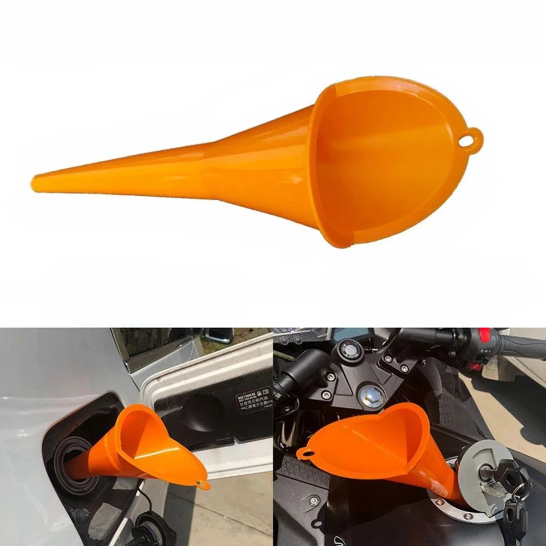 

1/3/5pcs Car Long Stem Funnel Gasoline Oil Fuel Filling Tools Anti-splash Plastic Oil Funnel Motorcycle Refueling Tools