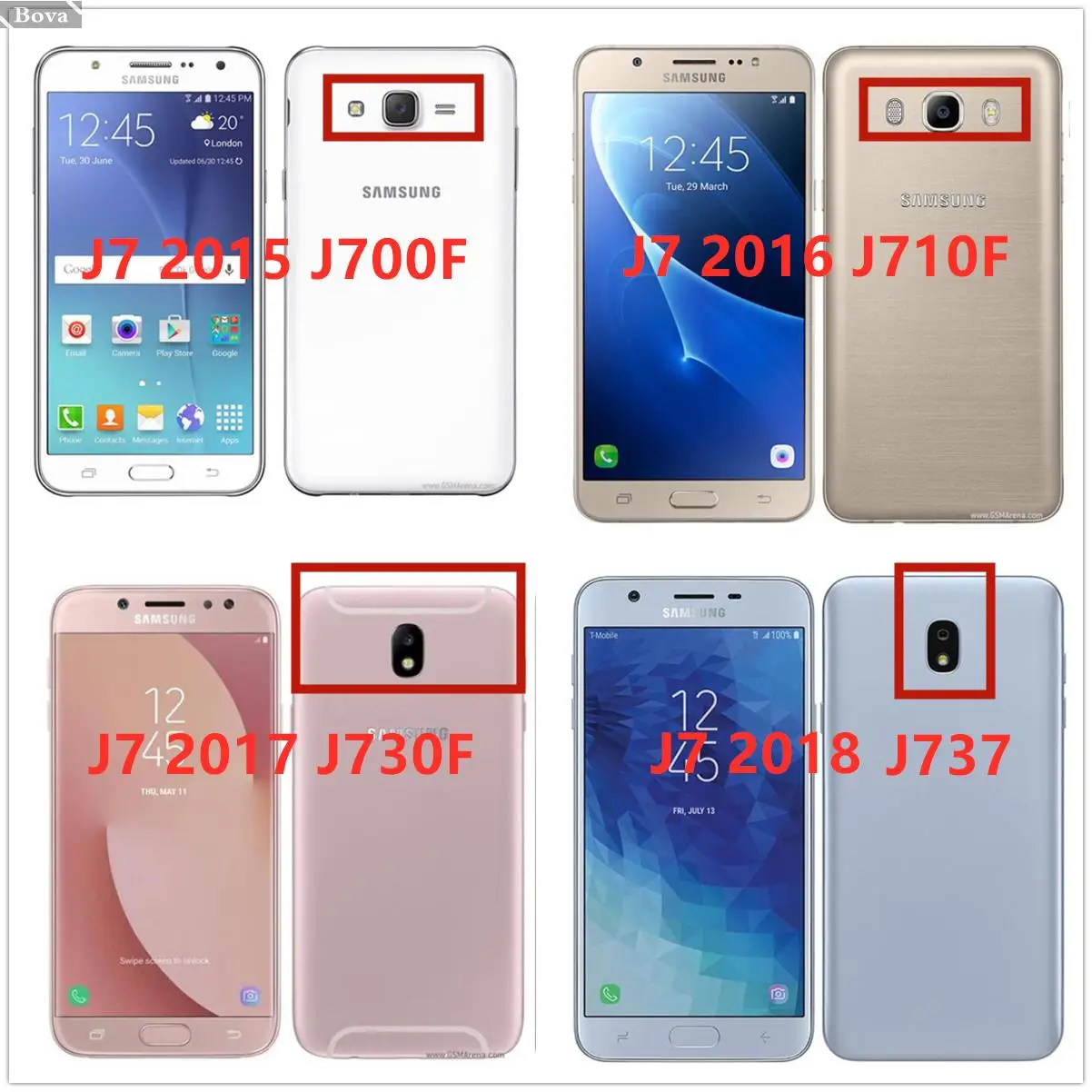 Luxurious PU Leather Wallet Case with Card Holder for Samsung Galaxy J7 Series