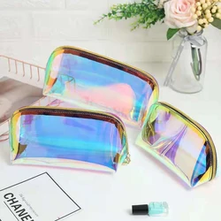 PVC Transparent Cosmetic Bag Women Makeup Storage Clear Organizer Wash Travel Portable Toiletry Multifunction Purse Pouch Bag