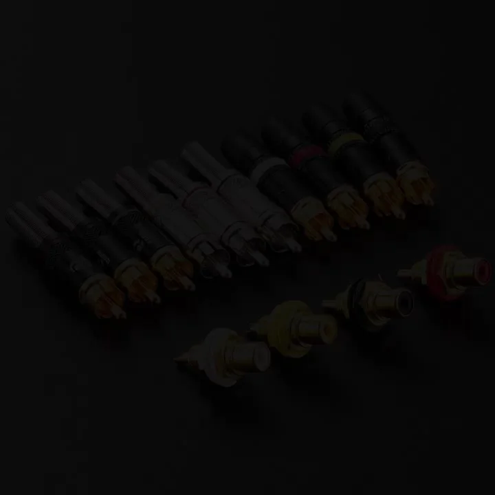 Разъем REAN RCA белый красный и черное кольцо позолоченное разъем Phono Audio Video Lotus