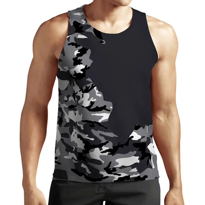 

3D Camouflage Graphic Print Tank Tops Man/ Women Casual Fashion Campaign Vest Kids Beach Tees Summer Oversized Gym Clothing Men