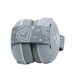 Infant Noise - Reducing Earmuffs with Elastic Comfort Band (New Love Gray)