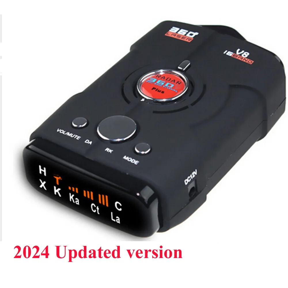 Car Recorder & Car Rad Detector V8-Plush 360 Degree Full Band X K Ka VGR Anti Laser Signature English Or Russian Language