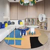 Simple Round Carpet Home Children's Room Bedside Plush Carpets Nordic Living Room Decoration Rug Geometric Cloakroom Soft Rugs 4
