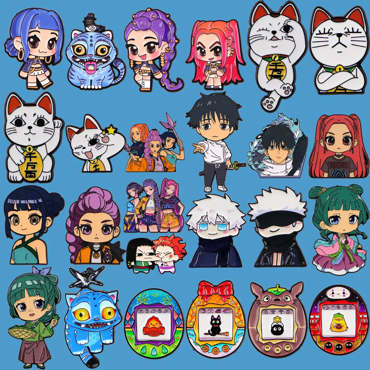 2025 Popular Anime Enamel Pin Golden Cartoon Movie Lapel Pins Cat Badges Girl Brooch for Clothes Backpacks Cosplay Gift Friends