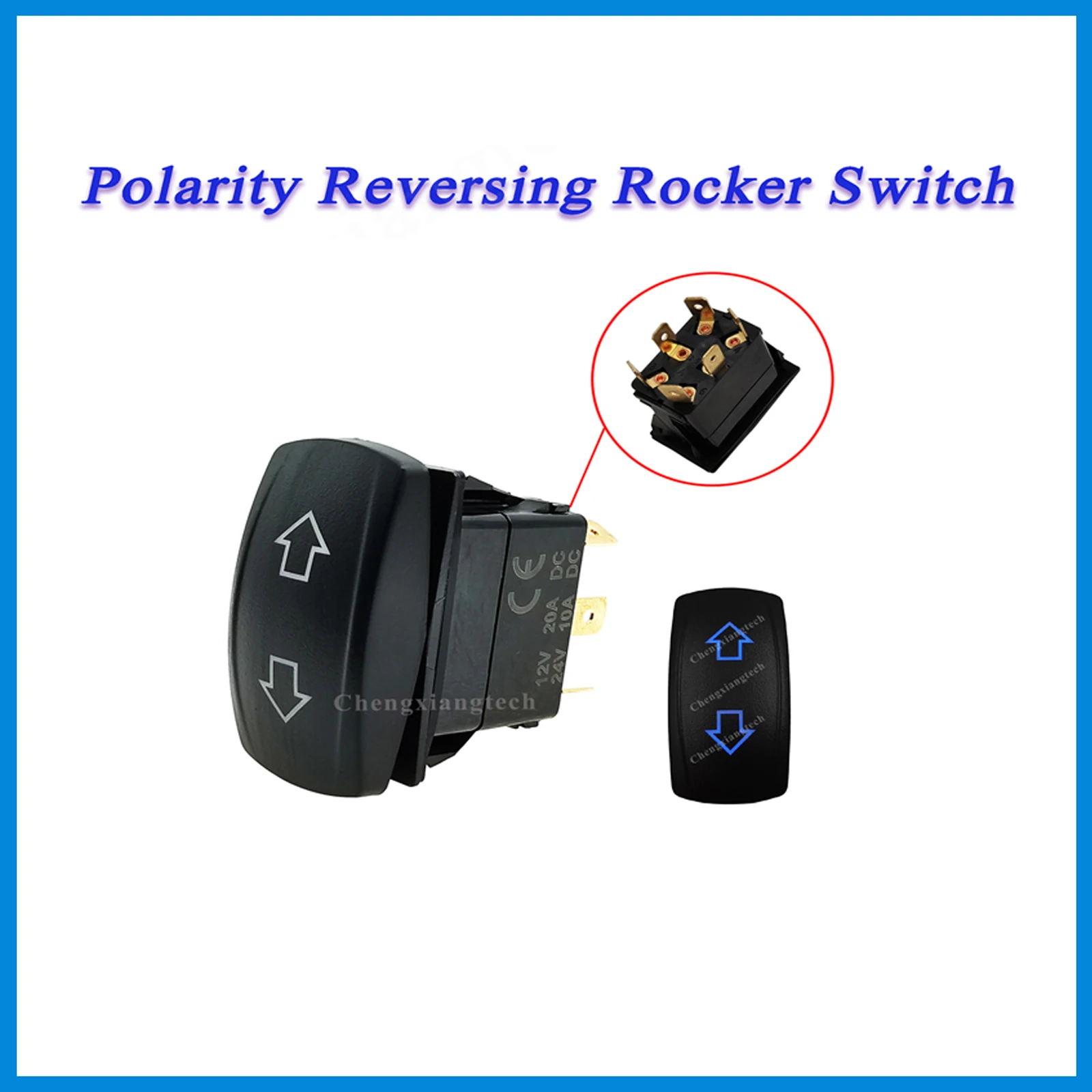 Details about   20A 12V DC Momentary Motor Polarity Reverse Rocker Switch DPDT 6 Pin Automatic 