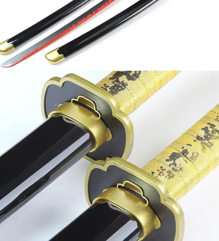 Description Picture 5 of itemDemon Slayer Katana Swords Wooden Kimetsu No Yaiba Tanjirou Mitsuri Weapon Anime Cosplay Prop Ninja Blade Katana Model Kid Toys