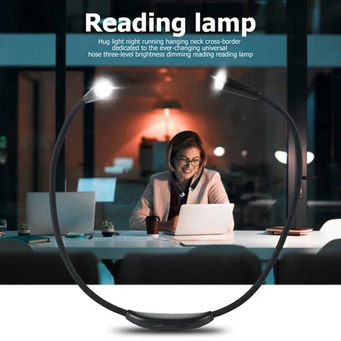 

Portable LED Neck Reading Light Flexible Arm Book Lamp for Knitting Crocheting Hug Lamp Repairing Running Light Camping