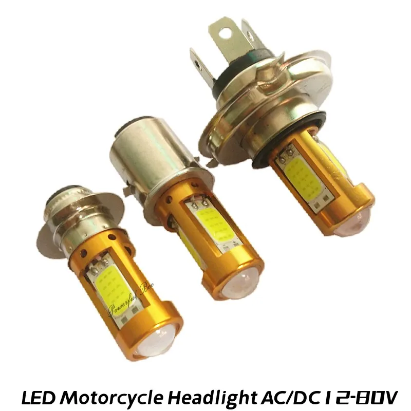 

Motorcycle electrombile led headlight bulb 39W high power 4COB cold white H4 BA20D H6/p15d Hi/Lo beam headlamp AC/DC12-80V