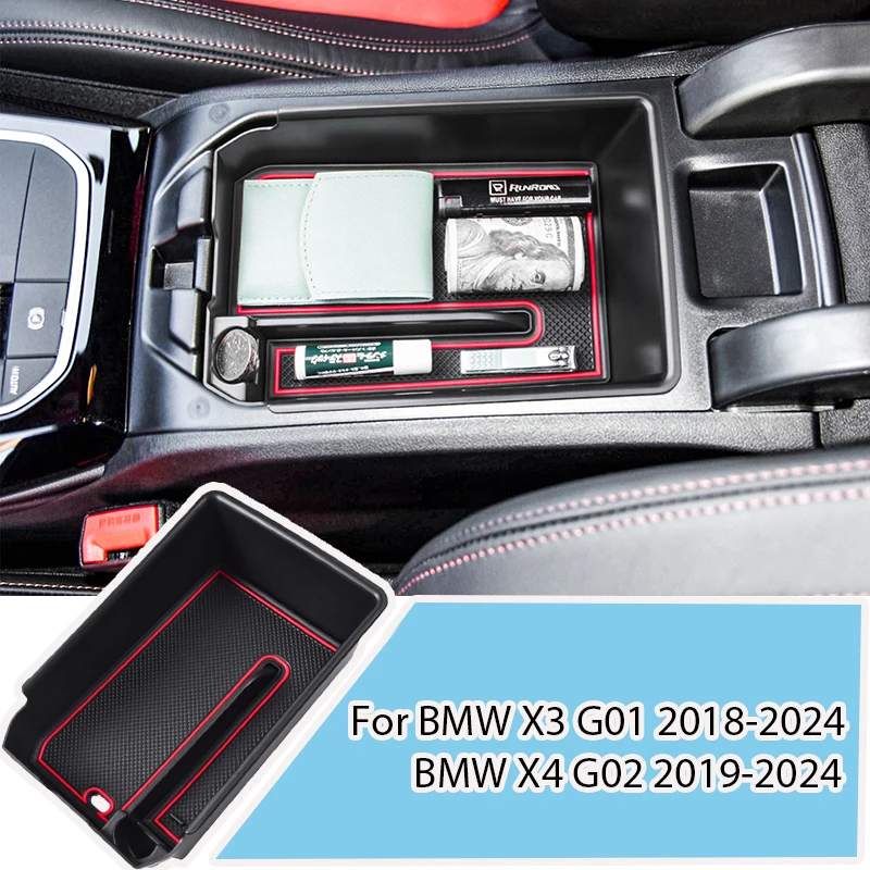 

Для BMW X3 G01 2018-2024 / BMW X4 G02 2019-2024 центральный подлокотник, коробка для хранения, органайзер, консоль, аксессуары