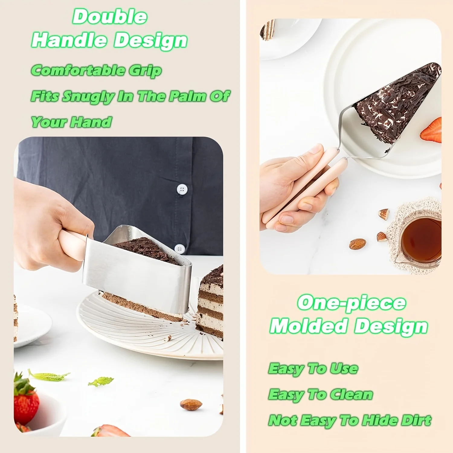 Stainless Steel Adjustable Double-Handle Cake Cutter & Server 4