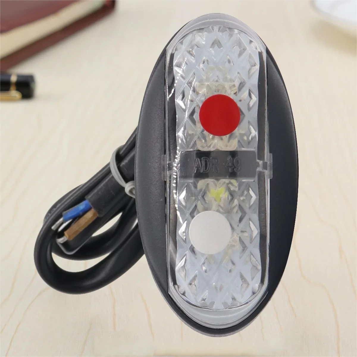 

10-30V LED light Caravan Trailer Truck Cargo Position Light Side Marker Lights Indicator Lamps (White and Red Light Color)