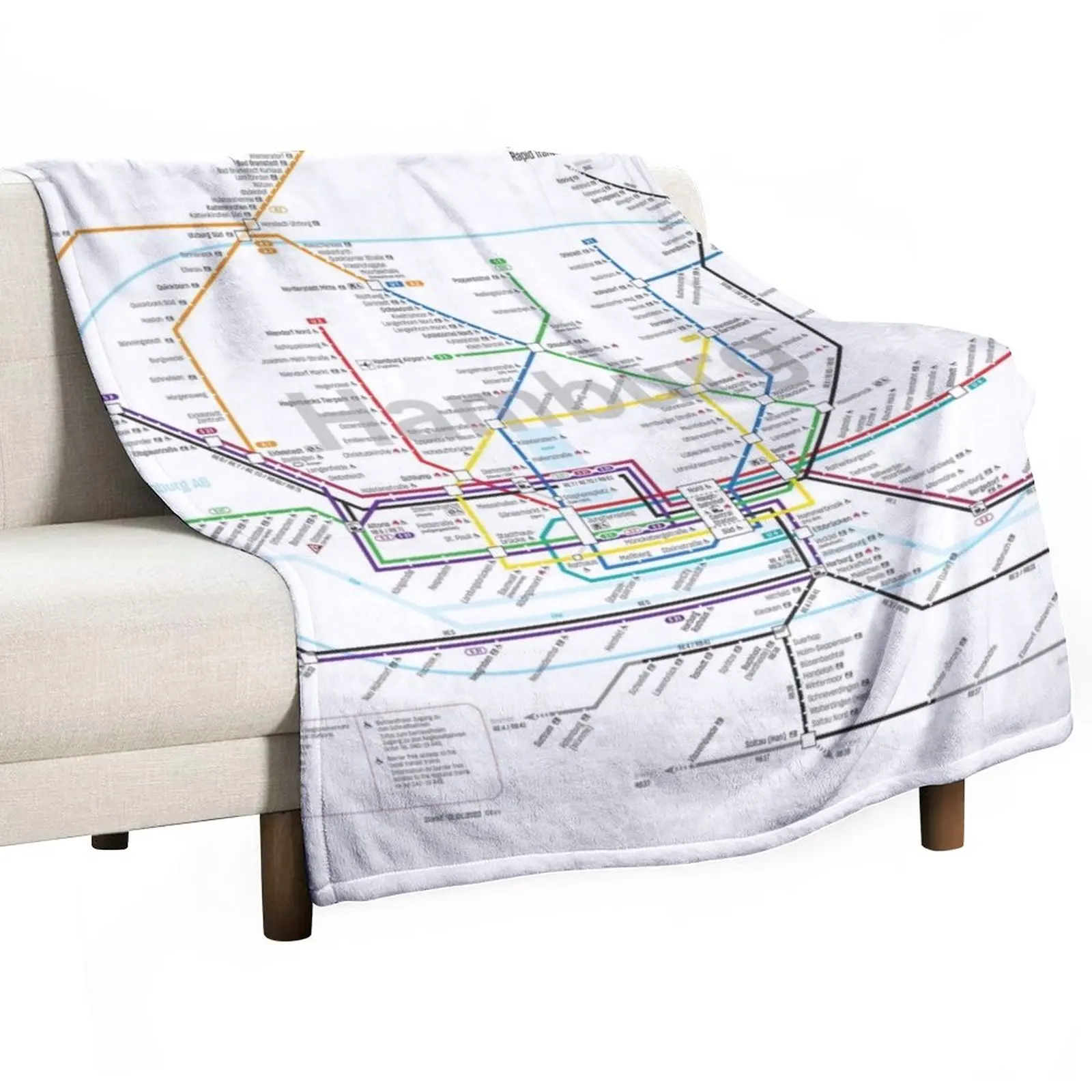 

Subway of Hamburg Throw Blanket Decorative Sofa Blankets blankets and throws throw blanket for sofa sofa bed