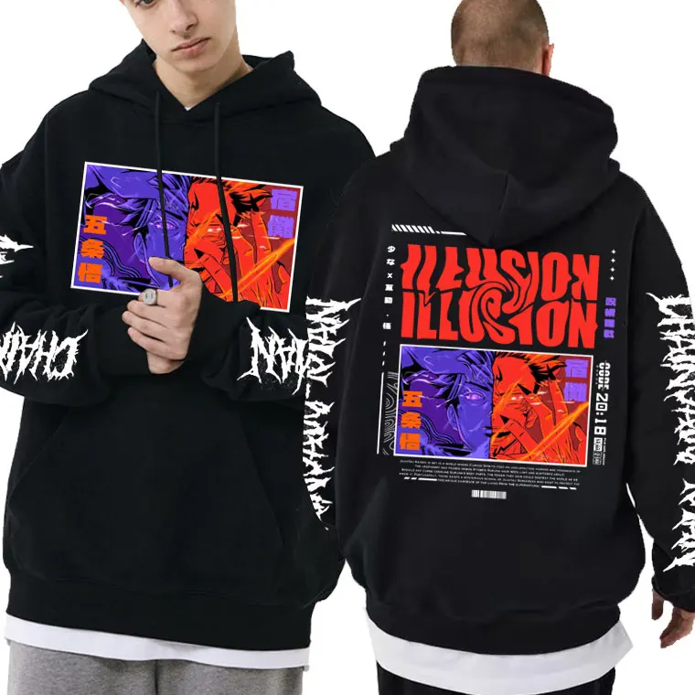 

Anime Jujutsu Kaisen Ryomen Sukuna Gojo Satoru Graphic Hoodie Male Streetwear Men Women Manga Casual Fleece Cotton Sweatshirt