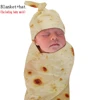1 Set Baby Blanket Baby Flour Tortilla Swaddle Winter 100% Flannel Baby Swaddle wrap Sleeping Swaddle Wrap +Hat Baby Sheets 2