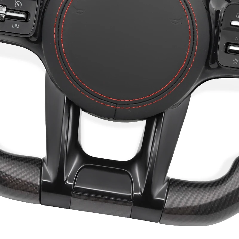 カーボン車のステアリングホイールレッドステッチメルセデスベンツ AMG