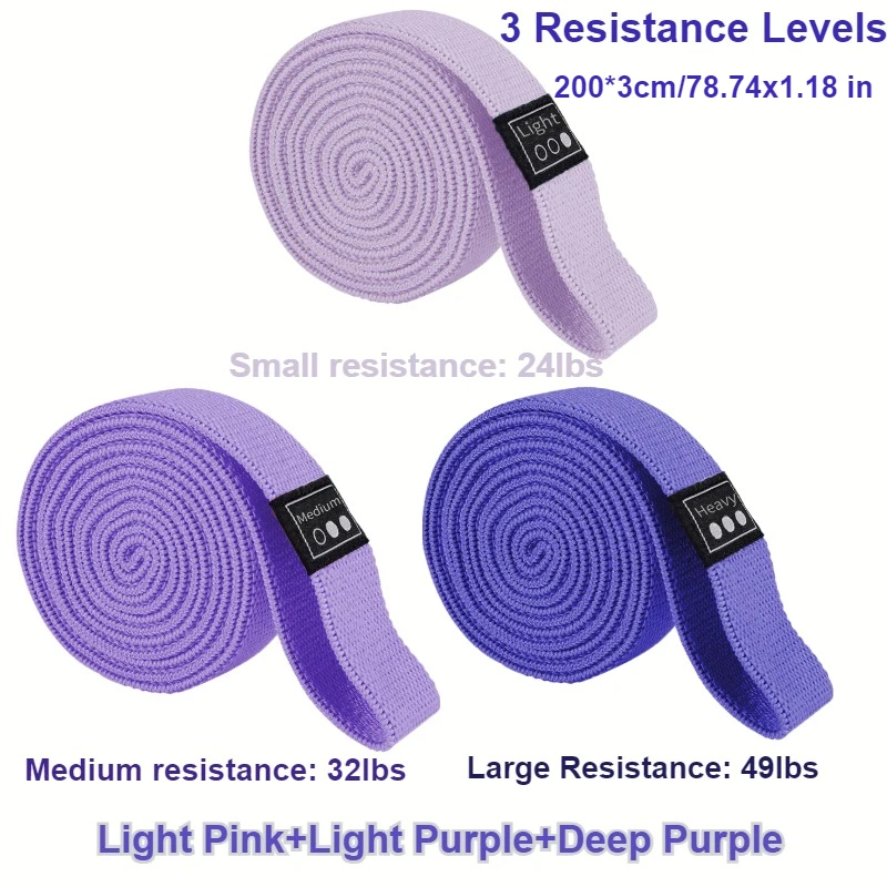 Enhanced Fitness Elastic Resistance Bands Set for Strength and Yoga Training - Multiple Resistance Levels