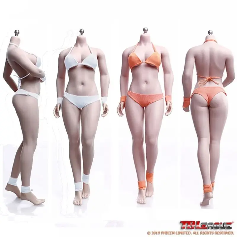 

TBLeague Phicen S28A /S29B 1/6 Europe Female Metal Skeleton Pale/Suntan Medium Bust Seamless Flexible Fat Body 12" Figure Dolls