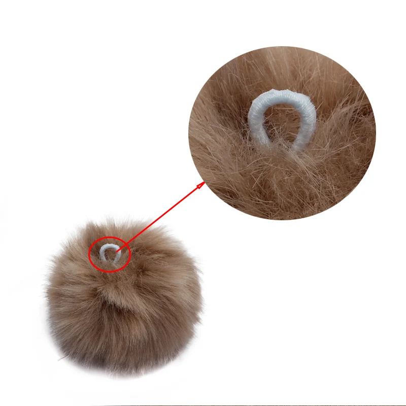 Rabbit Fur Keychain Key Rings Key Chains Car Pendant Key Chain 1pcs 8cm Fake Fur Brand Bag Pompom Car Keyring Silver Chains pompons Fake Fox Charms Chain A