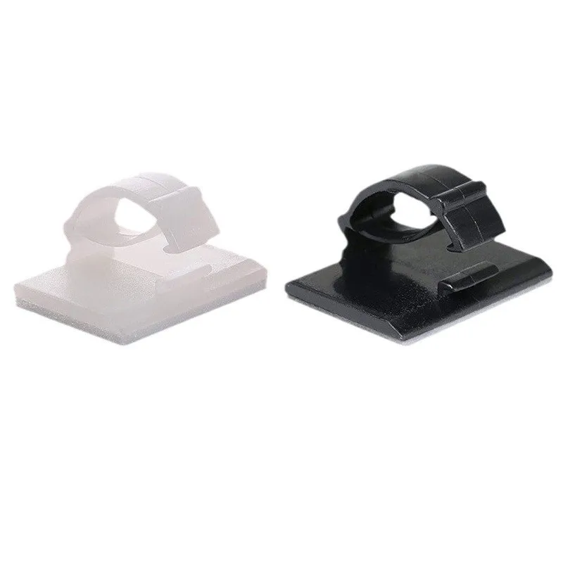 WCC-2 Cable Clamp Self Adhesive Wire Clip Tie Fixer 10/50/100pcs Desk Line Holder Organizer Fastener