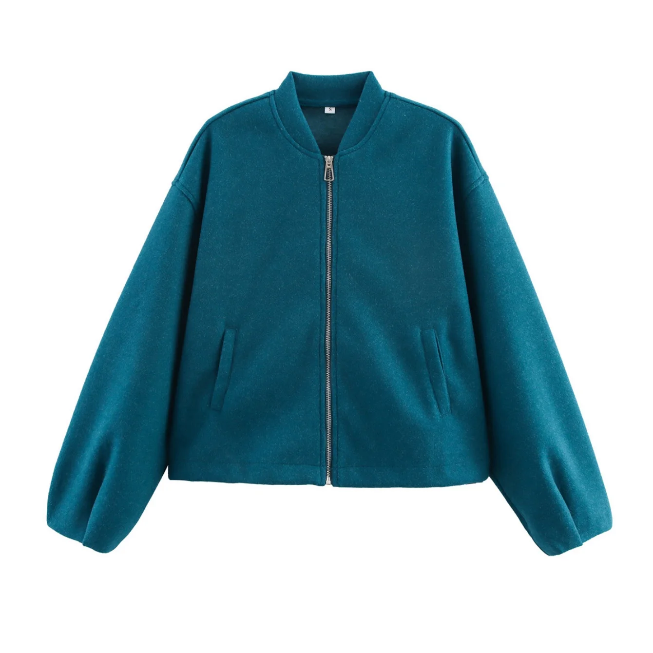 2025 Autumn New Women's Wear Fashion Jacket Casual Loose Versatile Stand Up Collar Soft Jacket solid color Short Outerwear Coat