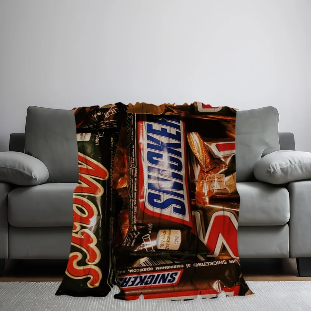 Hot Chocolate Bar Brand S-SnickerS Blanket Comfortable skin living room bed bedroom blanket suitable for travel and gifts 2