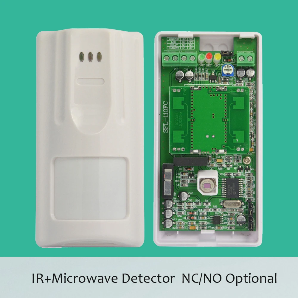 Настенный инфракрасный детектор для использования в помещении, инфракрасный датчик движения PIR, сигнализация взлома, нормально закрытый или нормально открытый сигнал на выходе