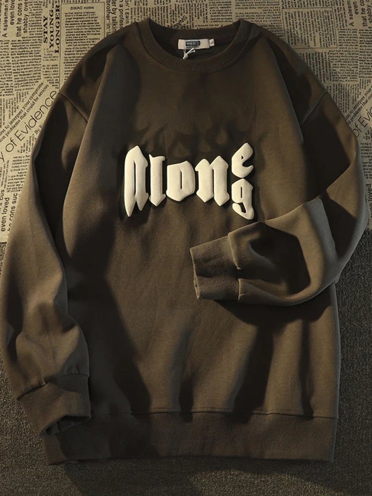 thumbnail image 1 of Sudadera con estampado de letras góticas Easy Come Easy Go para hombre, sudaderas con capucha estilo hip hop, ropa de calle informal Y2K, ropa de cuello redondo, 1 of 5