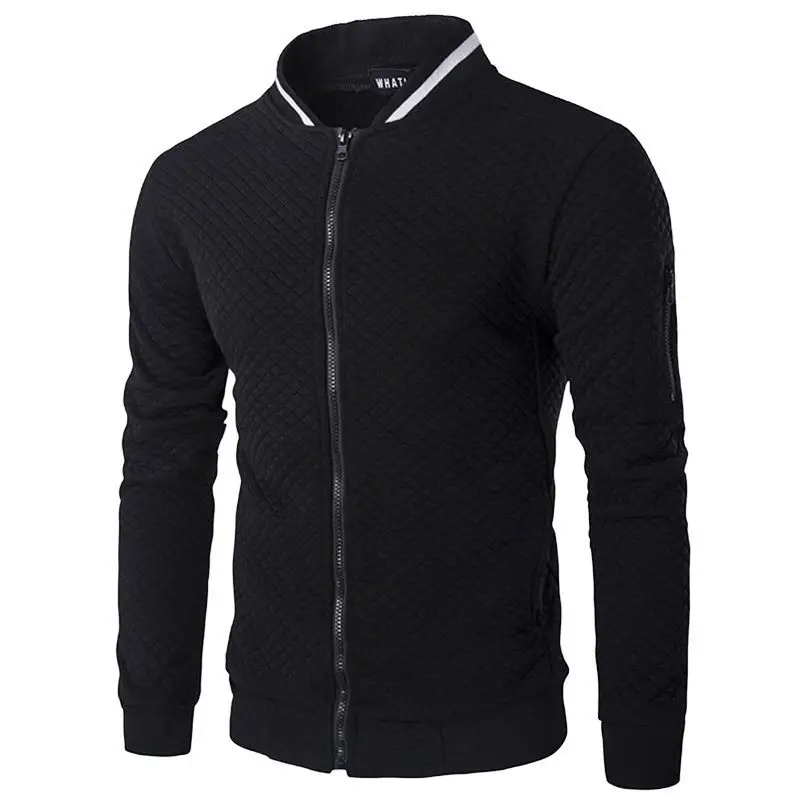 2023 Spring Autumn New Solid Color Stand Collar Long Sleeve Zipper Jacket Man High Street Fashion Casual Loose All-match Outwear