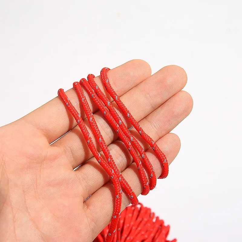 20m 2.5mm Reflective Paracord Tent Cord Rope Camping Awning Rope Runner Guy Line outdoor tent ropes camping tent accessories camping clothesline rope