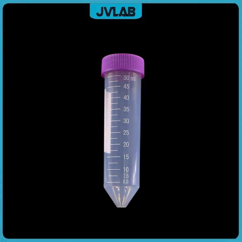 Sterile Centrifuge Tube 50 mL Laboratory Centrifugal Tube Sample EP Purple Screw Cap Conical Bottom Clear DNase-/RNase-free