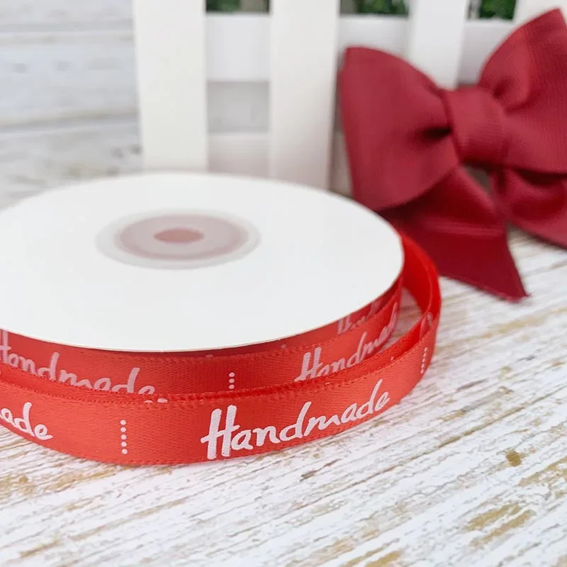 10mm Ribbon Handmade Printed Polyester Ribbon For Bow Craft Wedding Party DIY Decoration Gift Wrap Accessories 5/25Yards Roll,satin ribbons,ribbon decoration,ribbon supplies,grosgrain ribbon