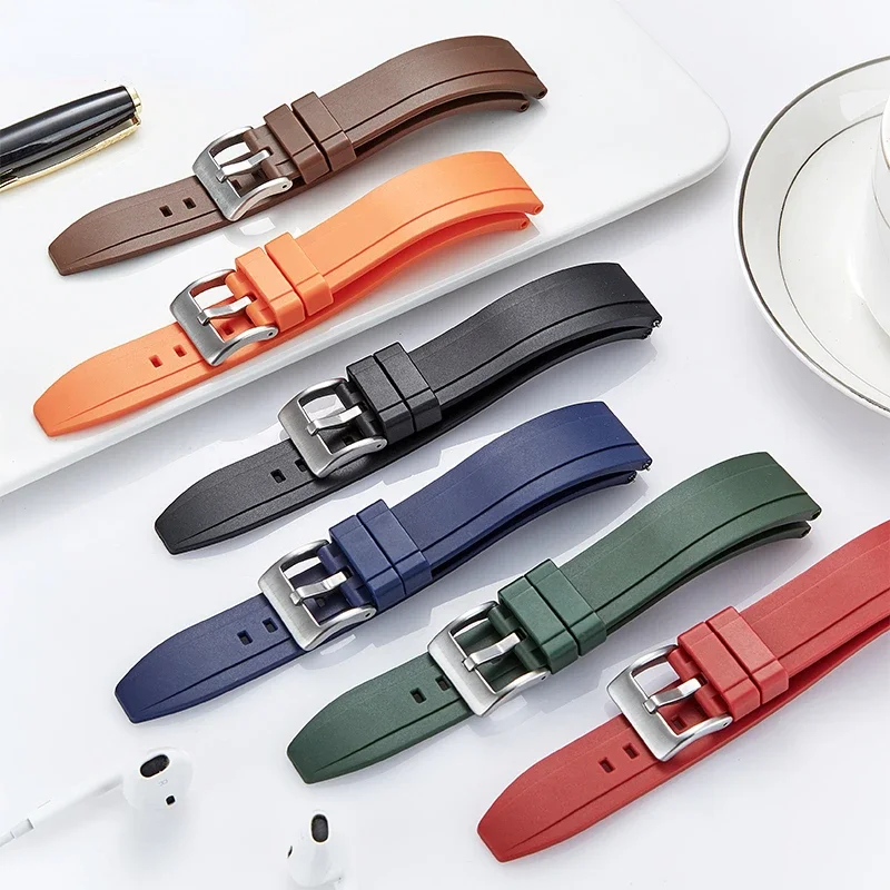 Cinturino Per Orologio In Gomma Siliconica Antipolvere Per Iwc Tissot Mido Rolex Diving Yacht Comodi Accessori Per Cinturini Morbidi 20 22Mm