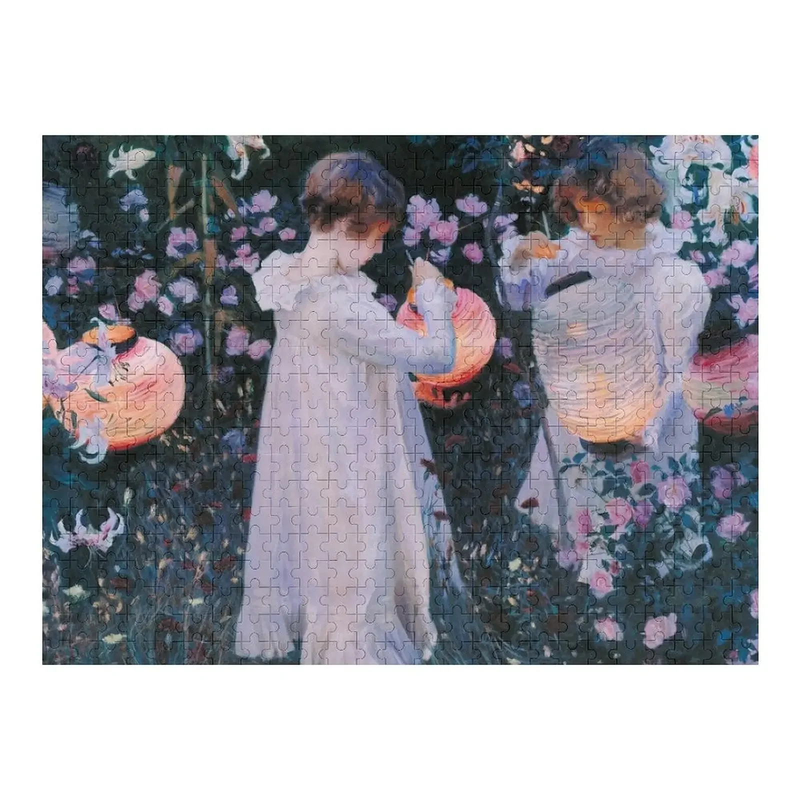 Carnation, Lily, Lily, Rose - John Singer Sargent - 1885 Jigsaw Puzzle Custom Name Child Toy Personalized Gift Ideas Puzzle