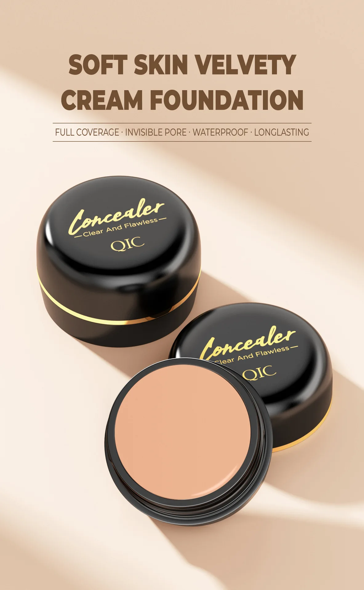 Description Picture 2 of itemFull Coverage Concealer Cover Anti Dark Circle Freckle Waterproof Foundation BB Cream Concealer for Face Makeup Base Cosmetics