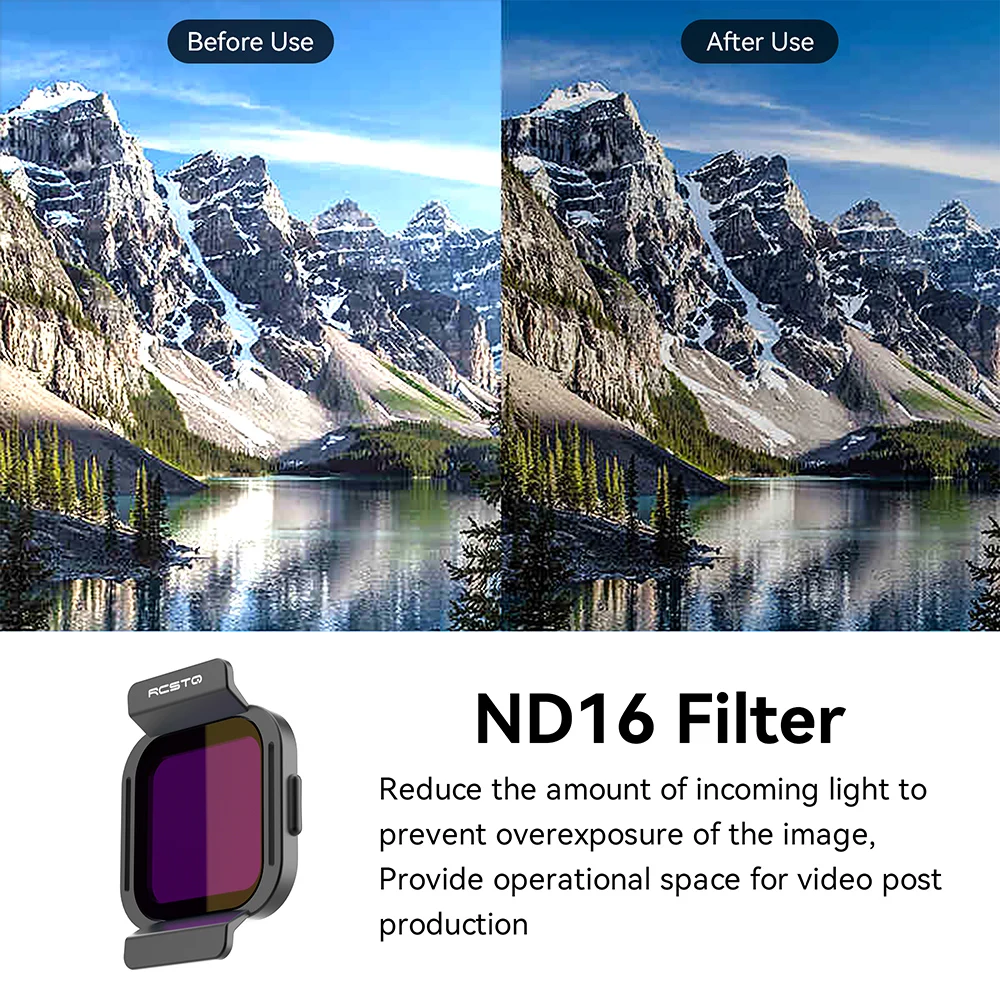 RCSTQ ND Lens Filter for  Flip Optical Glass Lenses Adjustable Filter Set UV CPL