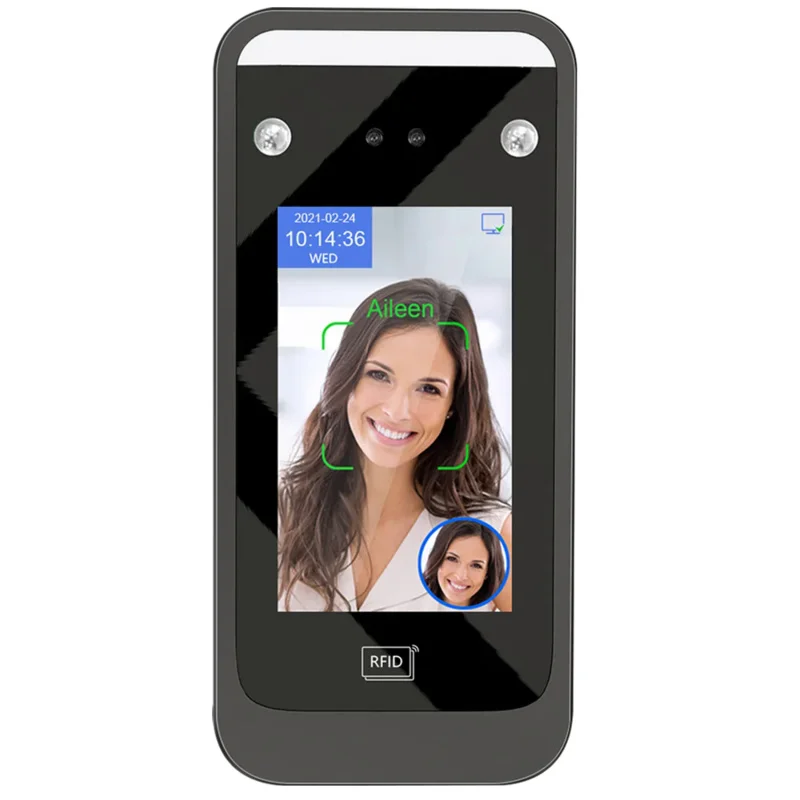 

4.3 inch Dynamic Facial Detection Door Lock Access Control Time Attendance IR Face Recognition 125Khz RFID Keypad TCP/IP USB