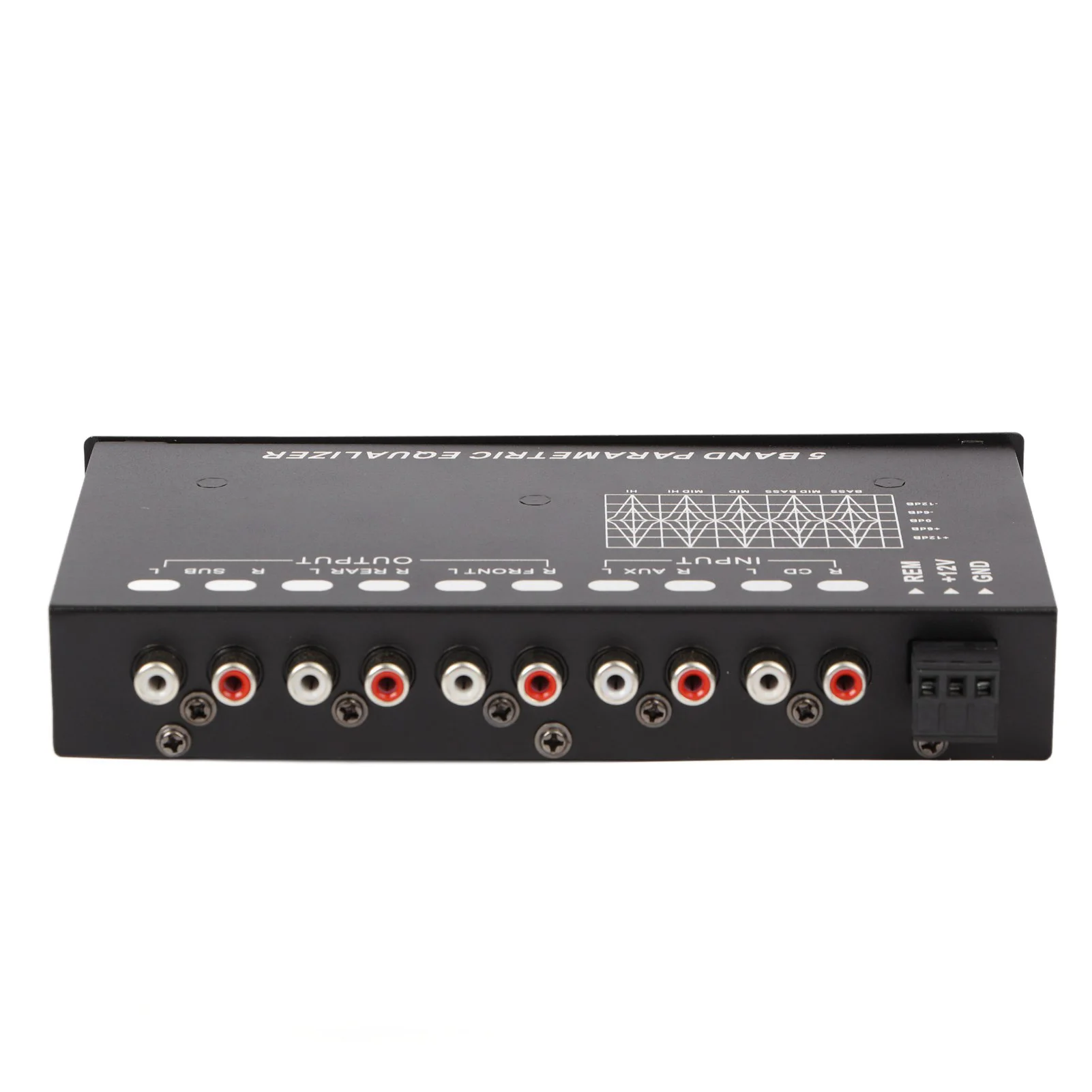 Sound Amplifier Audio Equalizer Car Stereo Equalizer Adjustable 5 Bands Precise Tuning EQ Tuning Crossover Amplifier Graphic Equalizer Car Accessories