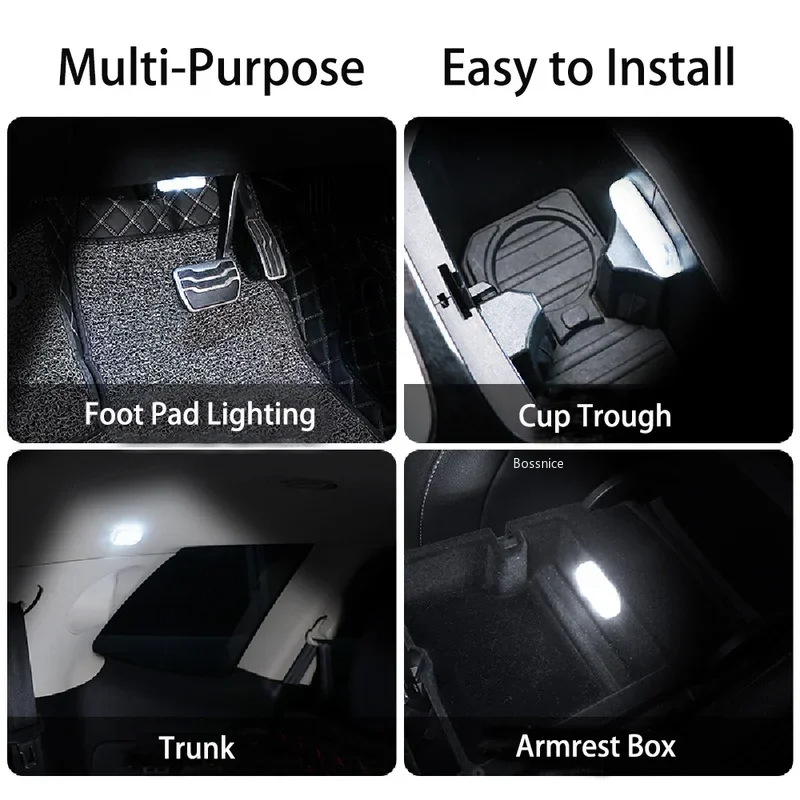 Mini Lampe Tactile LED Sans Fil pour Nikde Voiture, Rechargeable par USB,  Haute Luminosité, Petite Veilleuse