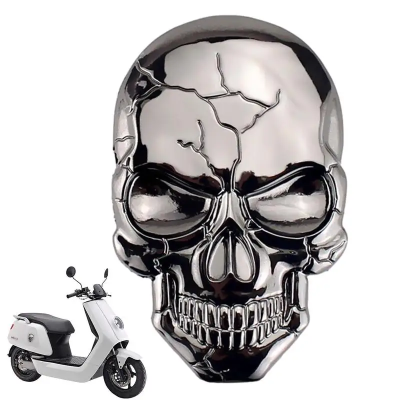 

Металлическая 3d-наклейка в виде черепа, скелета, автомобиля, мотоцикла, наклейки, эмблема, бейдж в виде 3D черепа, металлическая наклейка для автомобиля, наклейка, значок для автомобиля