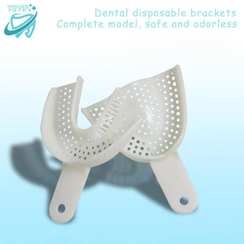 

1Pair Disposable Dental Full Mouth Adsorption Impression Tray Plastic Teeth Holder Plaster Trays Oral Hygiene Dentist Tools