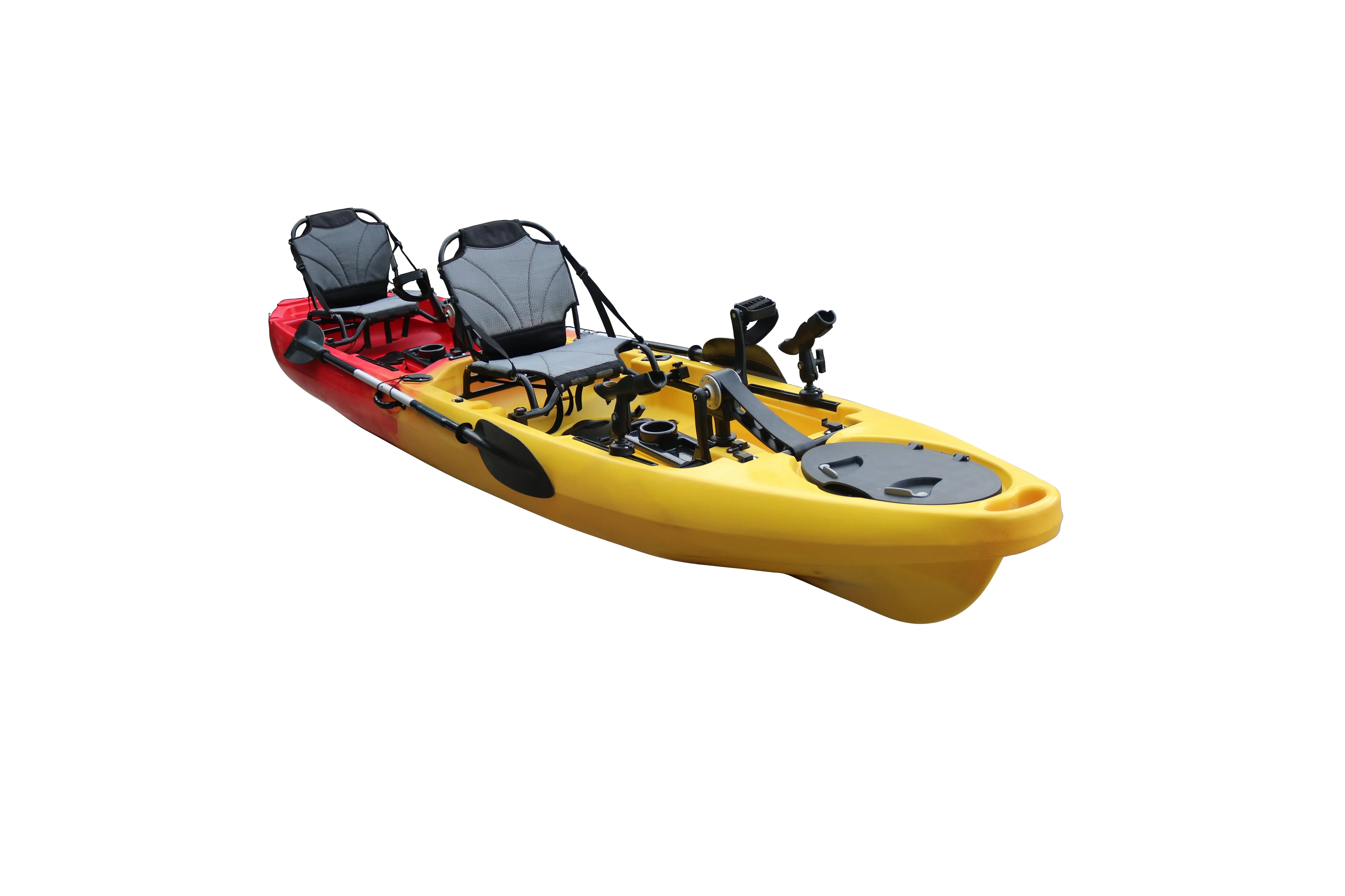 Vicking 14ft Wholesale Cheap Double Seat 2 Person Fishing Kayak with Propeller Pedal Drive Ship To The Port