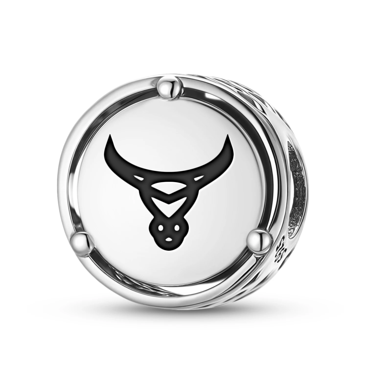 Celtic The Bull 925er Sterlingsilber-Symbol-Charm, passend für Original-Armbänder, DIY-Schmuck, Accessoires, Familienperle