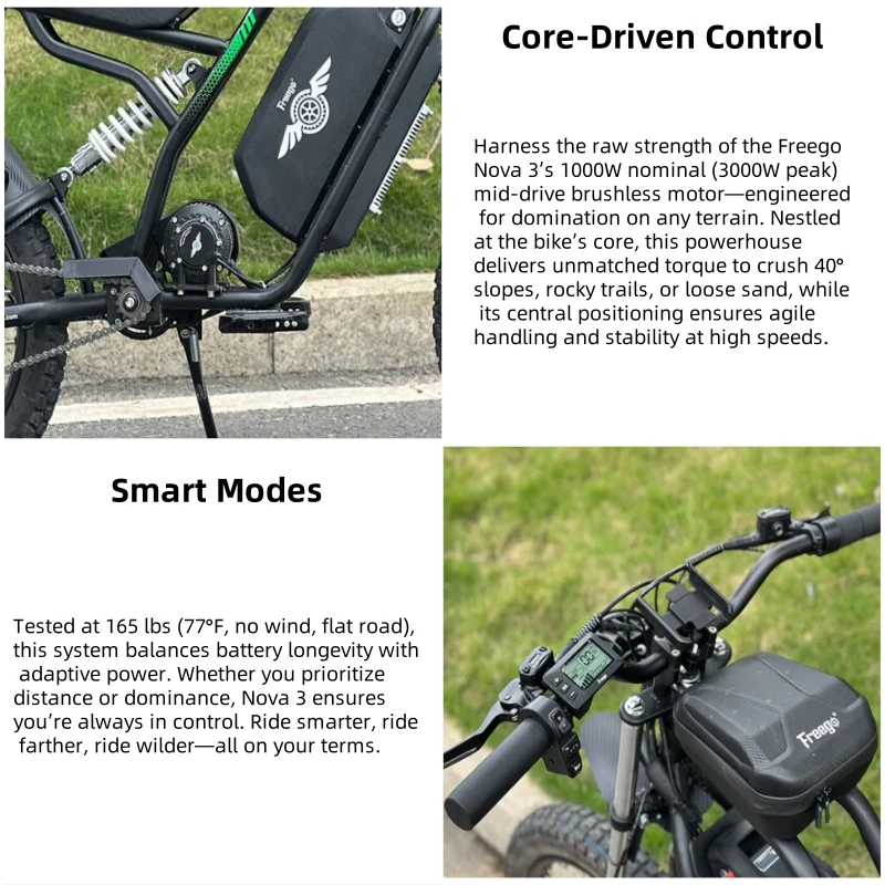 Freego N3 Electric Bike 3000W 60V 25Ah | Fast E-Bike for Adults