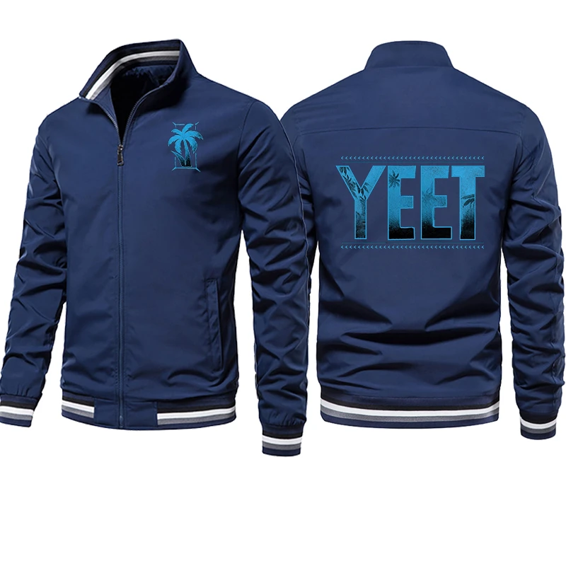 2024 New Jey Uso Yeet Famous Wrestling Men's Spring and Autumn Windproof Jacket Stand up Neck Quick Drying Long sleeved 2