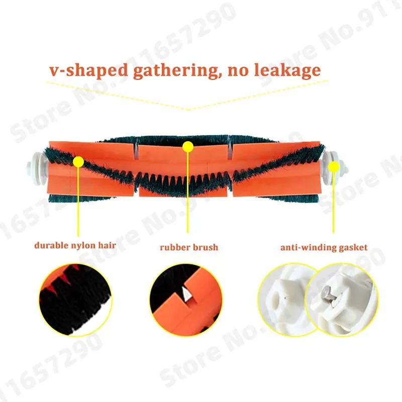 Main Brush Replacement for Robot Vacuum Cleaners - Universal Fit