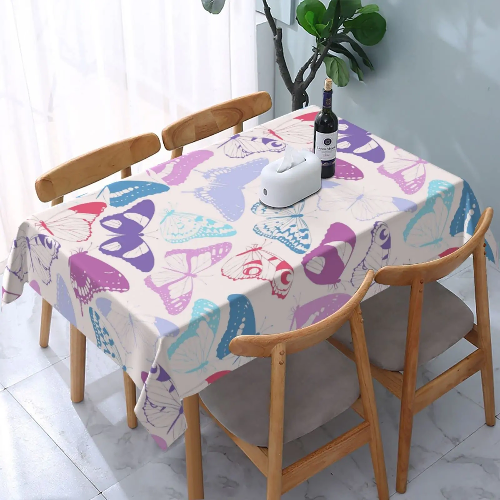 

Rectangular table waterproof table cloth Picnic table cloth 54 x 72 inch washable camping table cloth polyester